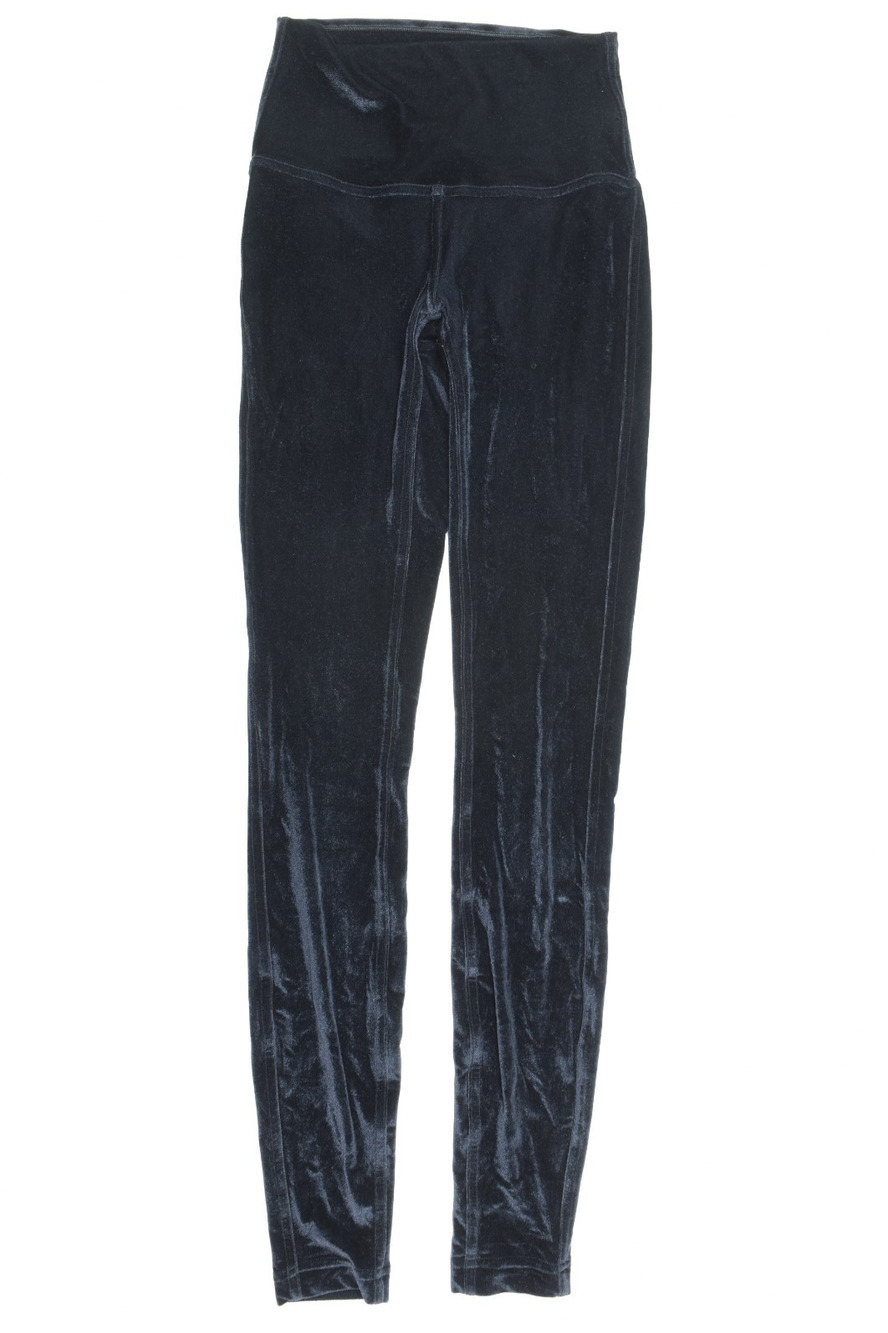 Lululemon Wunder Lounge HR Tight Velour Womens 2 Black Pull-On Stretch